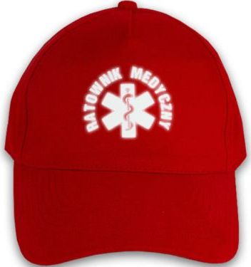 Promostars Czapka comfort odblaskowa RATOWNIK MEDYCZNY - czerwona