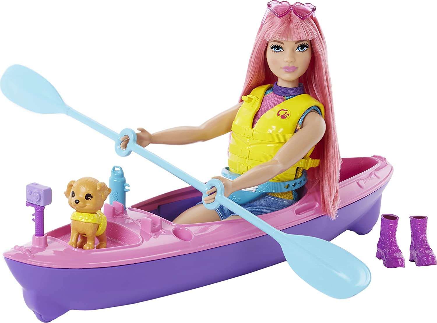 Lalka Barbie Mattel Kemping - Daisy + kajak (HDF75)