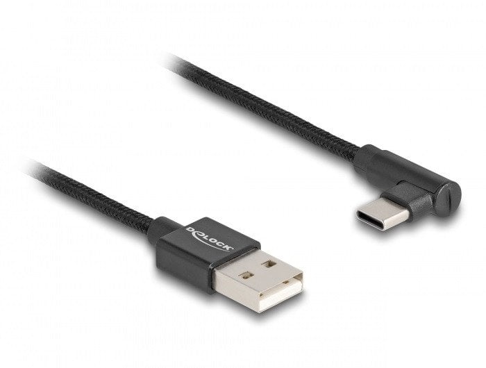 Kabel USB Delock USB-A - USB-C 0.5 m Czarny (80029)