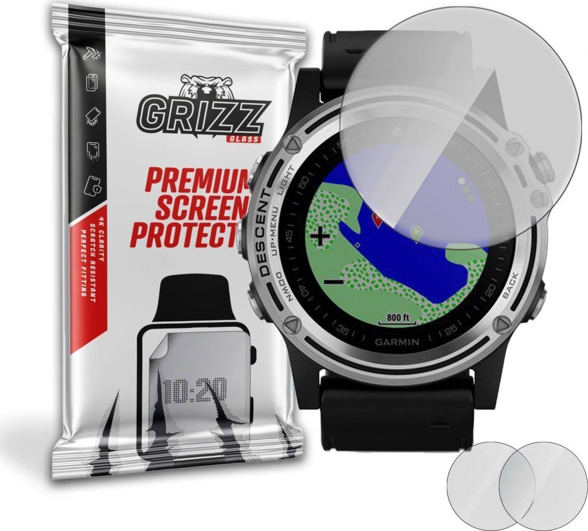 GrizzGlass Folia matowa Grizz Garmin Descent Mk1