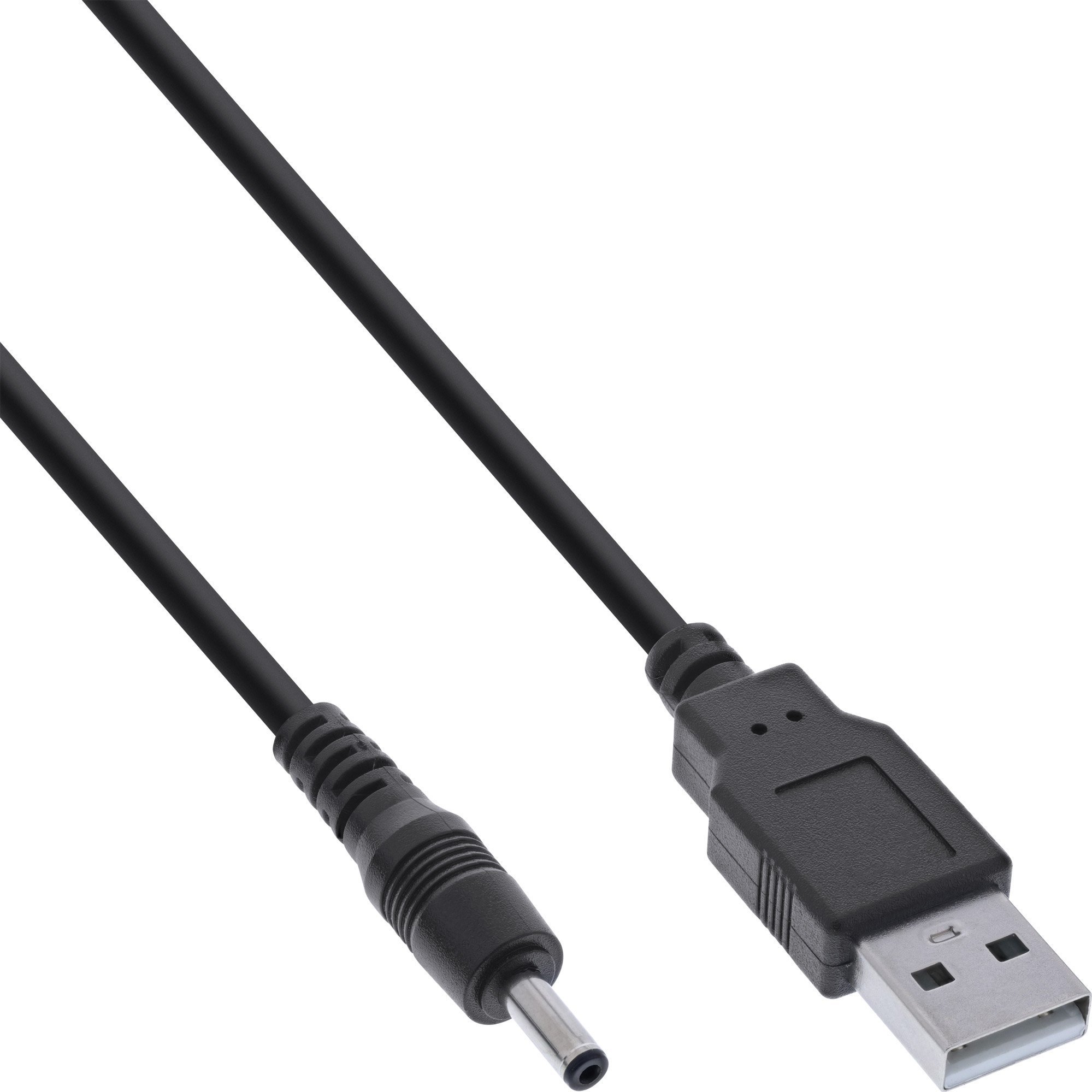 InLine InLine® USB DC power adapter cable, USB A male plug to DC plug 3.5x1.35mm, black, 3m