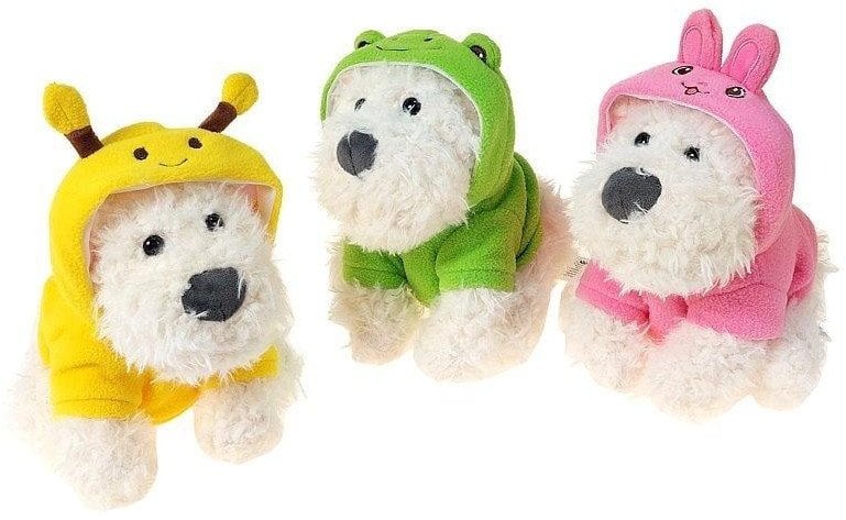 Pies pluszowy w kubraczku MIX