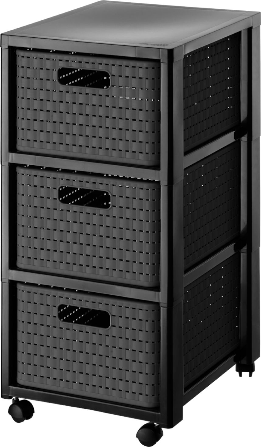 Rotho Regał na kółkach z 3 szufladami Country antracyt