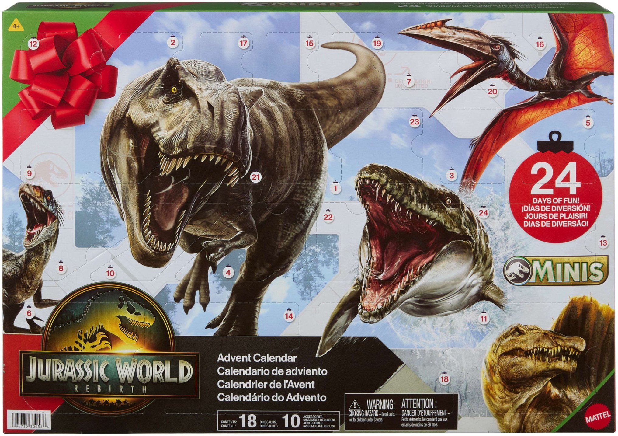 Kalendarz adwentowy Mattel Jurassic World: Rebirth (JGB67)