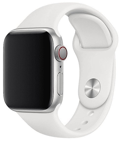 Apple Opaska SOLO SILIKONOWY PASEK DO APPLE WATCH 39/40/41/42MM SIZE 2 WHITE ORYGINALNA ZAPIECZĘTOWANIE