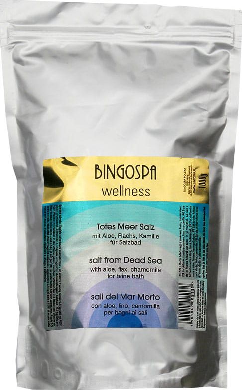 BingoSpa Sól do kąpieli Wellness z Morza Martwego z ekstraktem aloesu/lnu i rumianku 1000g