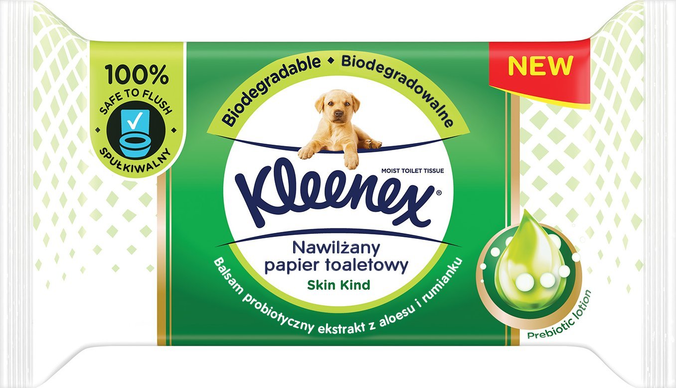 Kleenex Nawilżany papier toaletowy KLEENEX Skin Kind 38 szt.