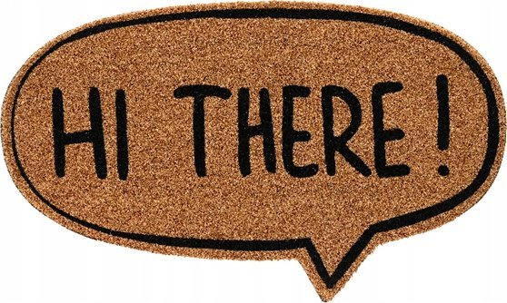 Wycieraczka kokosowa zewnętrzna wewnętrzna 75x45cm dekoracyjna z napisem