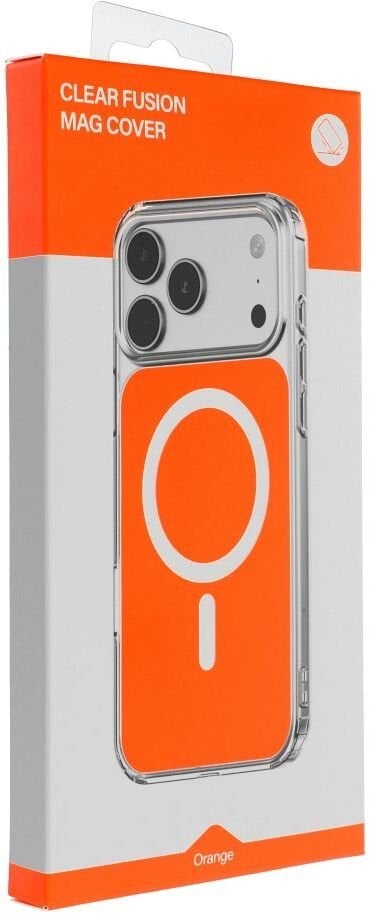 Futerał CLEAR FUSION MAG COVER kompatybilny z MagSafe do IPHONE 16 Pro Max hermes orange