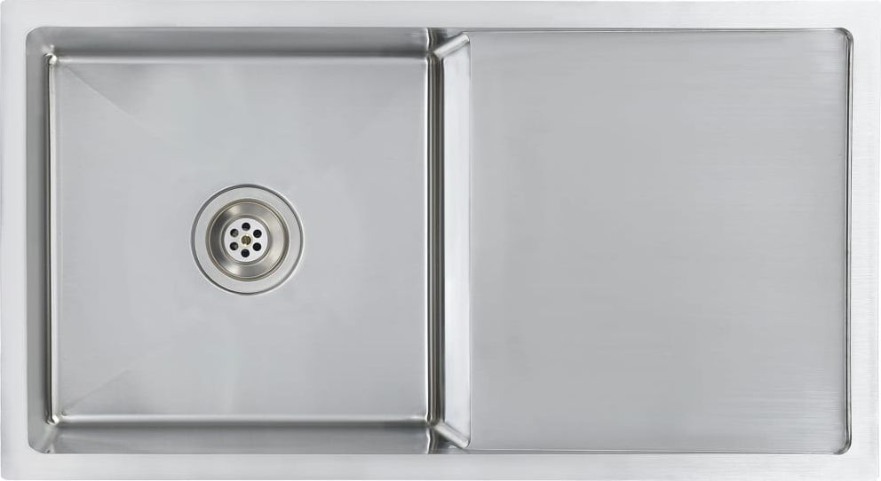 Zlewozmywak vidaXL Ręcznie robiony kuchenny z sitkiem, stal nierdzewna