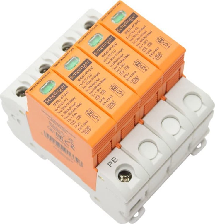 Bemko Ochronnik przepięć 4P 5kA klasa T1+T2 (B+C) SCHELINGER A51-SPD01-4P-B+C