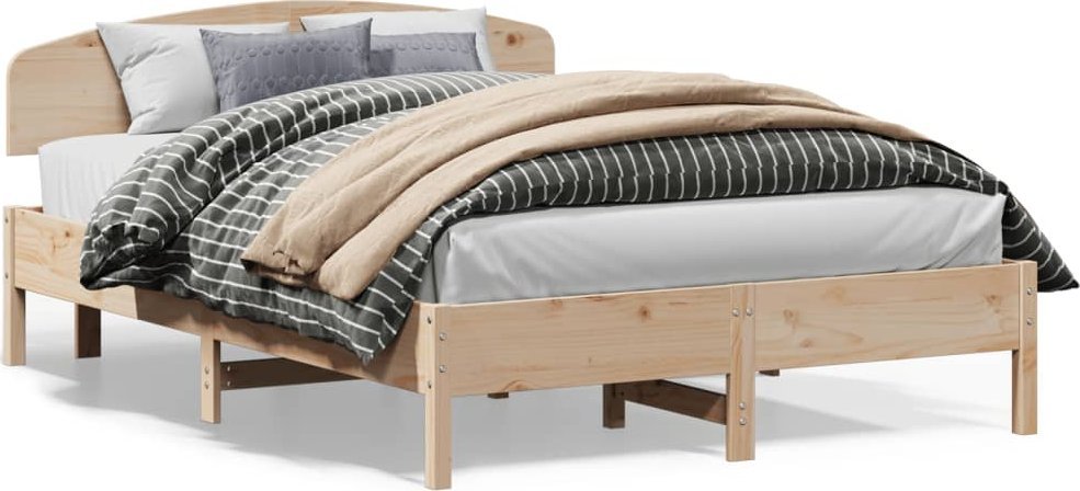 vidaXL vidaXL Rama łóżka bez materaca, 160x200 cm, lite drewno sosnowe