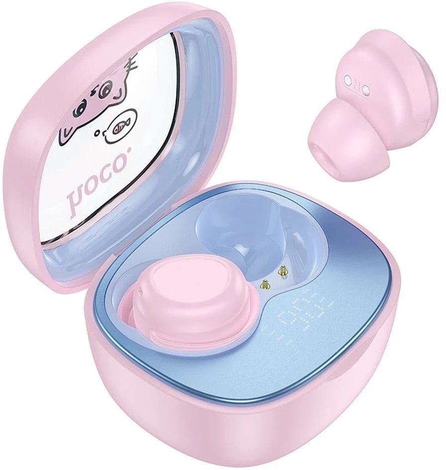 Słuchawki bezprzewodowe douszne Hoco TWS dla dzieci EW111 różowe