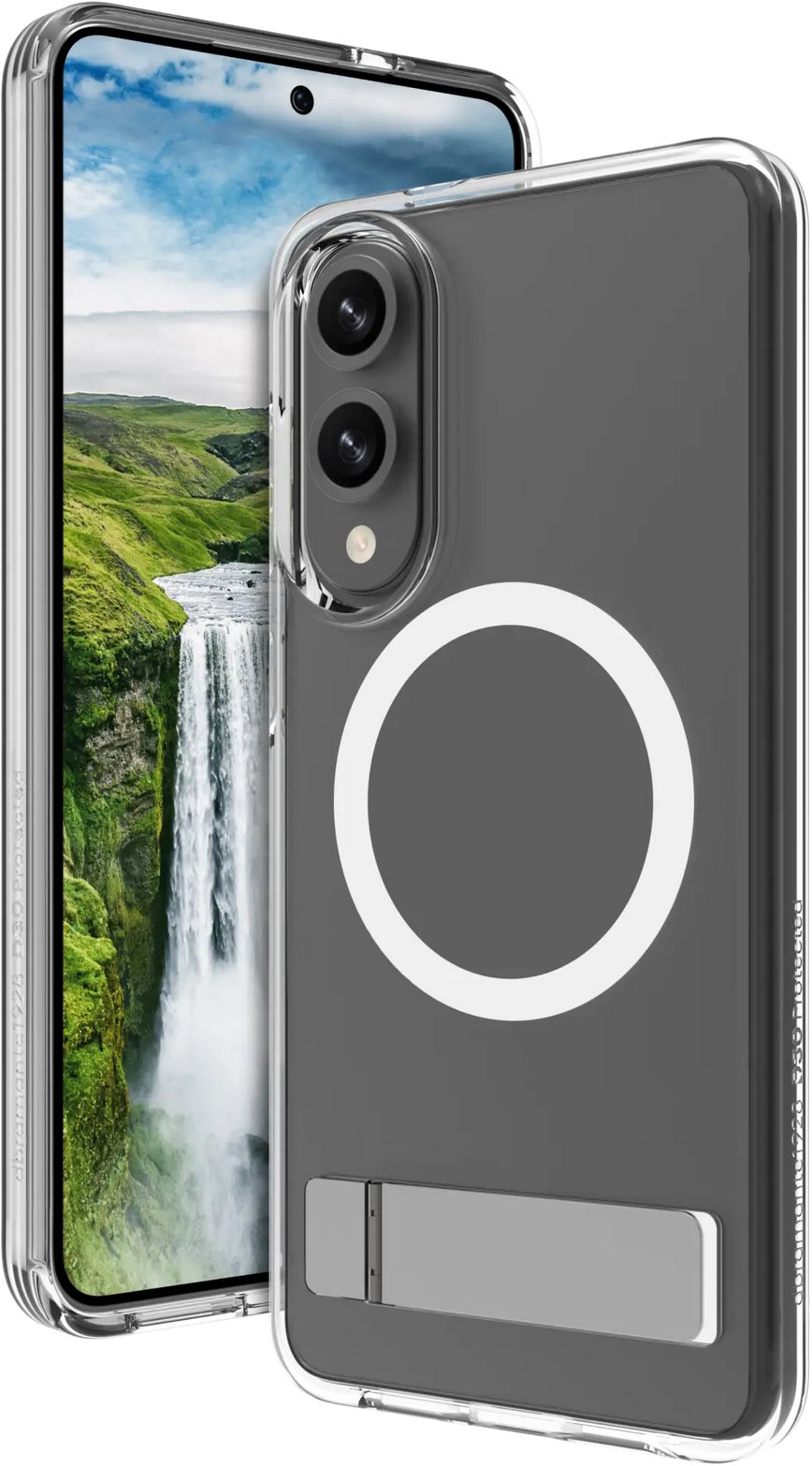 dbramante dbramante1928 Iceland Ultra Tylny pokrowiec na telefon komórkowy stojak D3O przezroczysty fur Samsung Galaxy S25 Edge