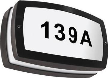 Kinkiet IDEUS LAMPA elewacyjna SOLINA LED L 03835 Ideus zewnętrzna OPRAWA ścienna LED 8W 4000K hermetyczna numer domu nad drzwi IP54 czarny