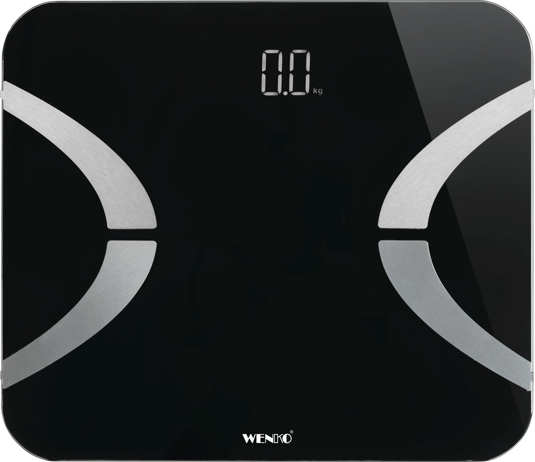 Waga łazienkowa Wenko Waga łazienkowa LED, 30 x 26 cm, czarna, WENKO