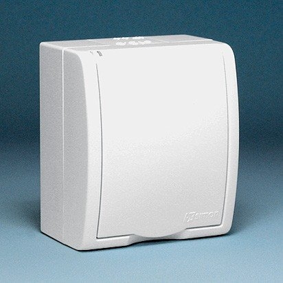 Kontakt-Simon Gniazdo hermetyczne pojedyncze AQUARIUS z/u 16A IP54 z klapką pełną białe - AQGZ1/11