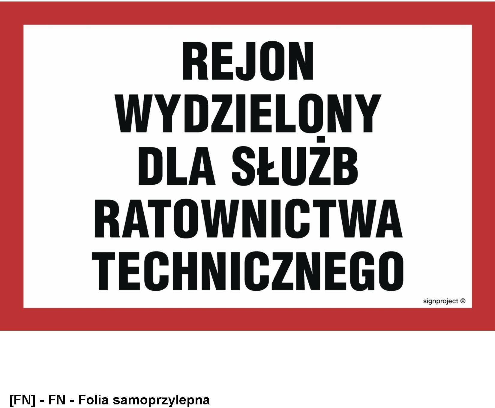 NC034 - Rejon wydzielony dla służb ratownictwa technicznego 750x500