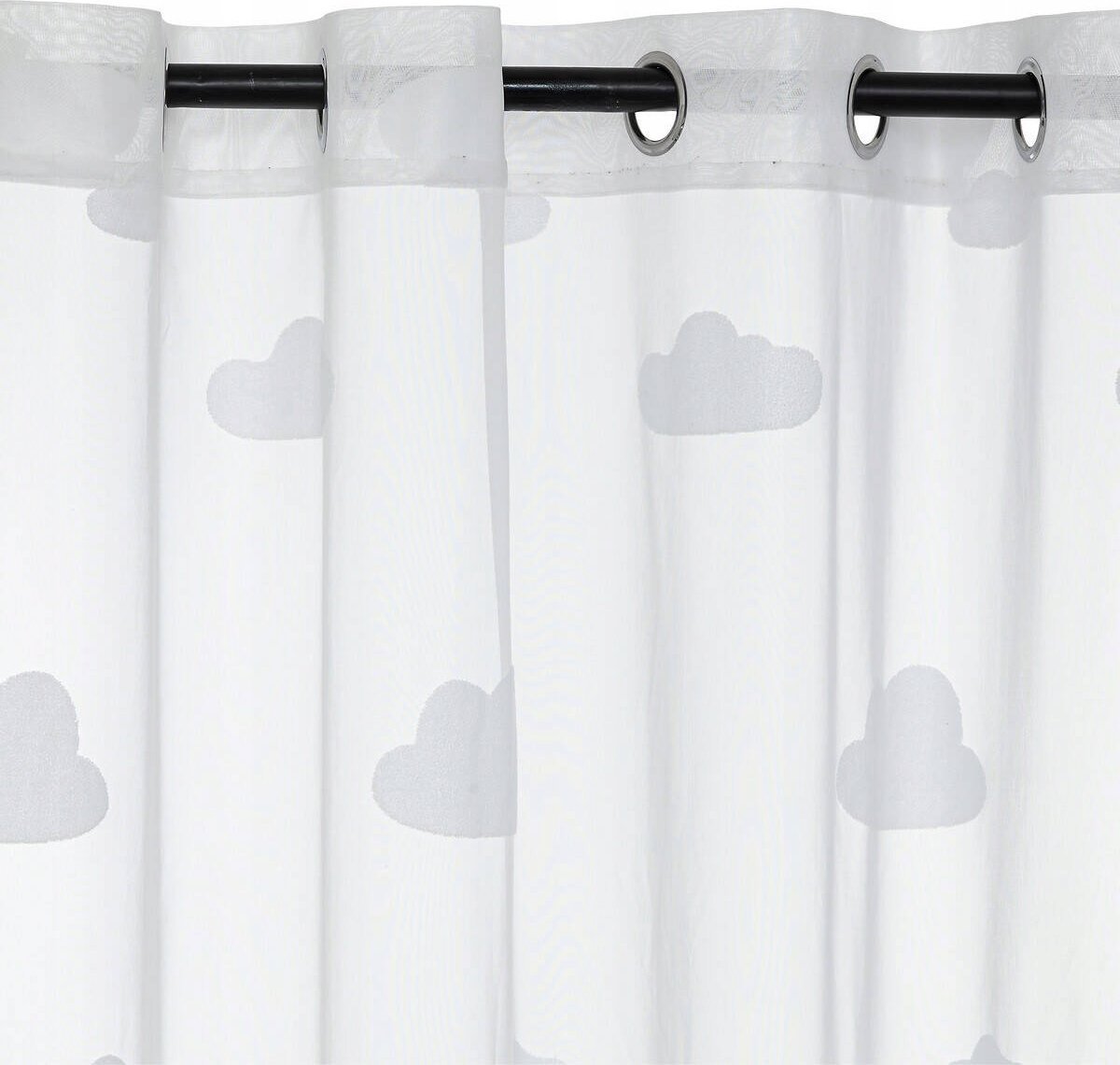 Atmosphera Firanka do pokoju dziecięcego NUAGE, w chmurki, 140 x 240 cm