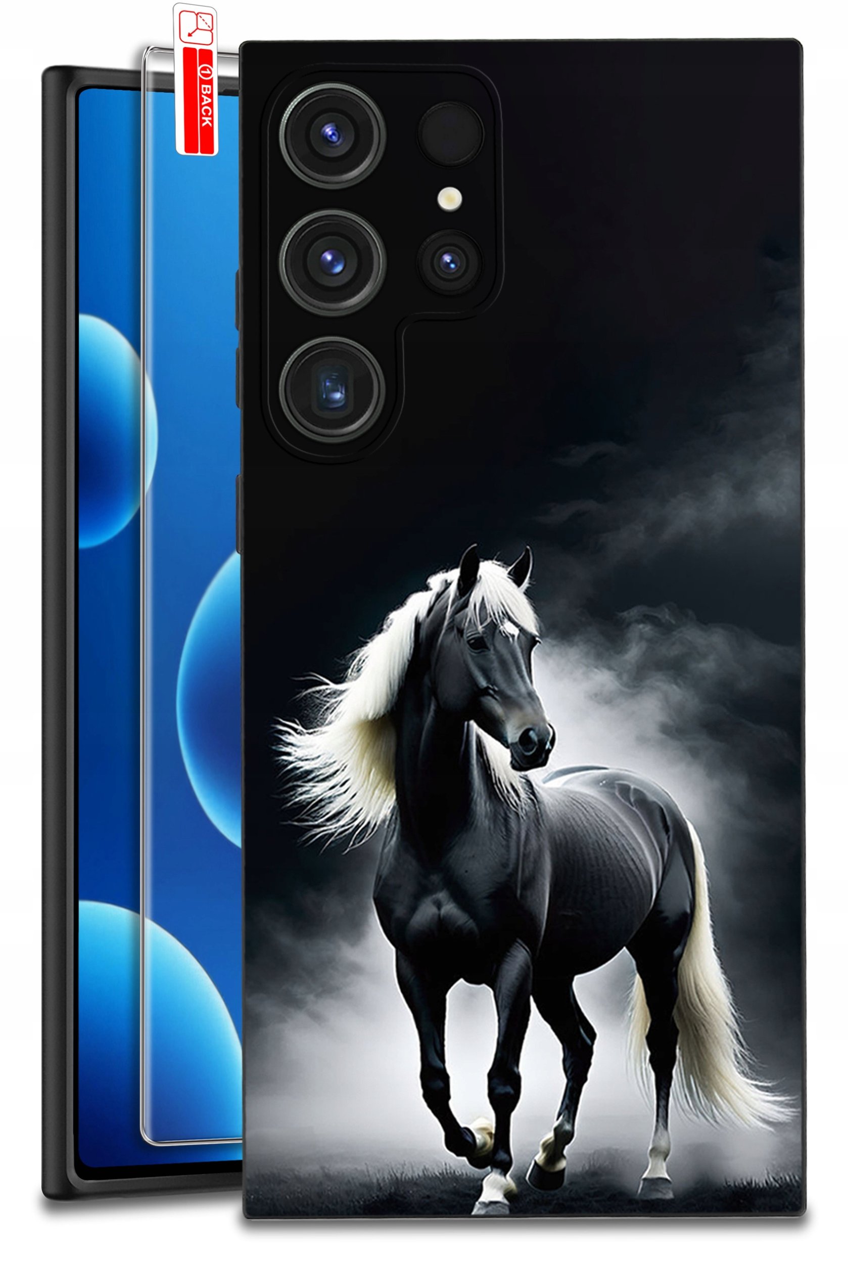 ETUI do Samsung Galaxy S25 Ultra WZORY | SILIKONOWE MATT CASE + SZKŁO 9H