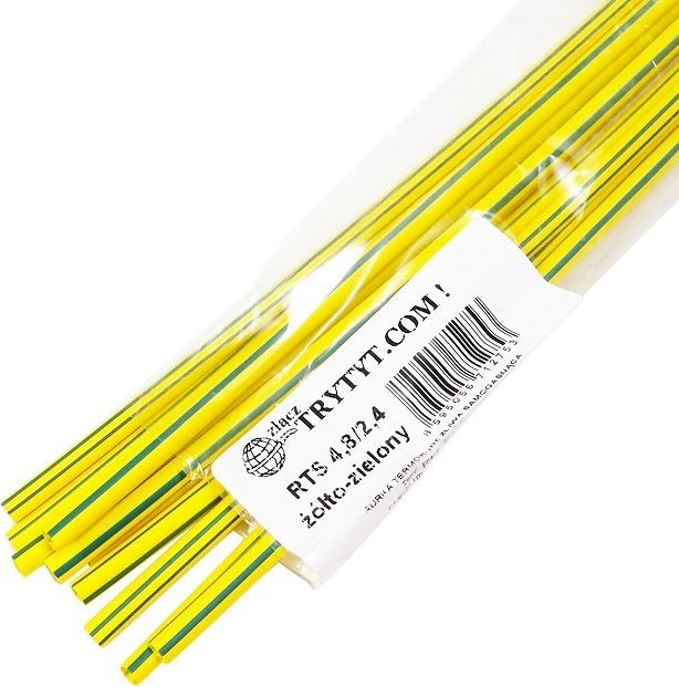 Trytyt 10x Koszulka termokurczliwa RTS 4,8/2,4 żół zilony