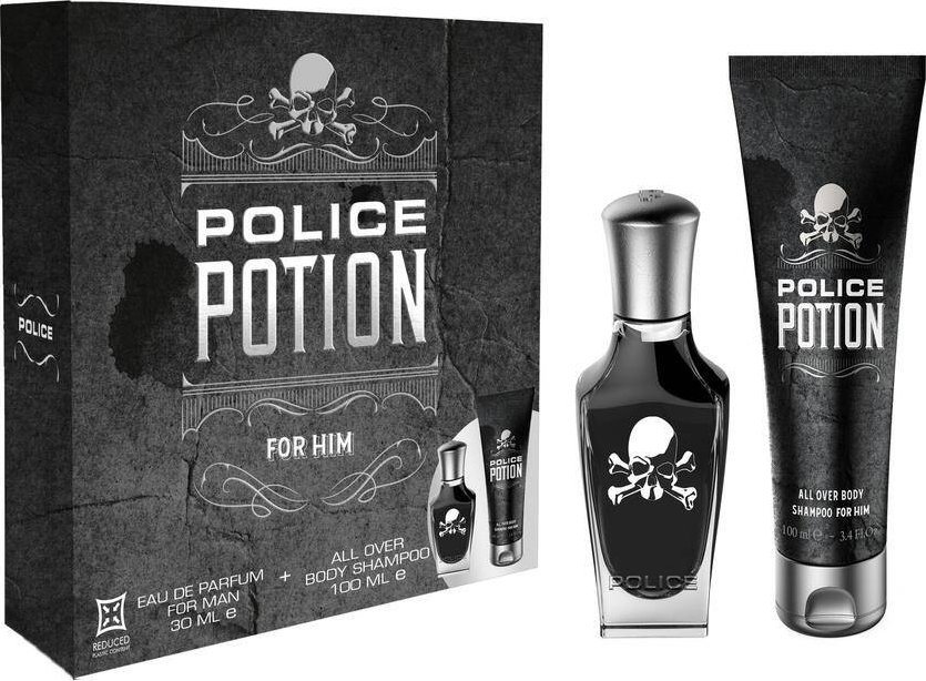 Police Potion For Him zestaw woda perfumowana spray 30ml + żel pod prysznic 100ml