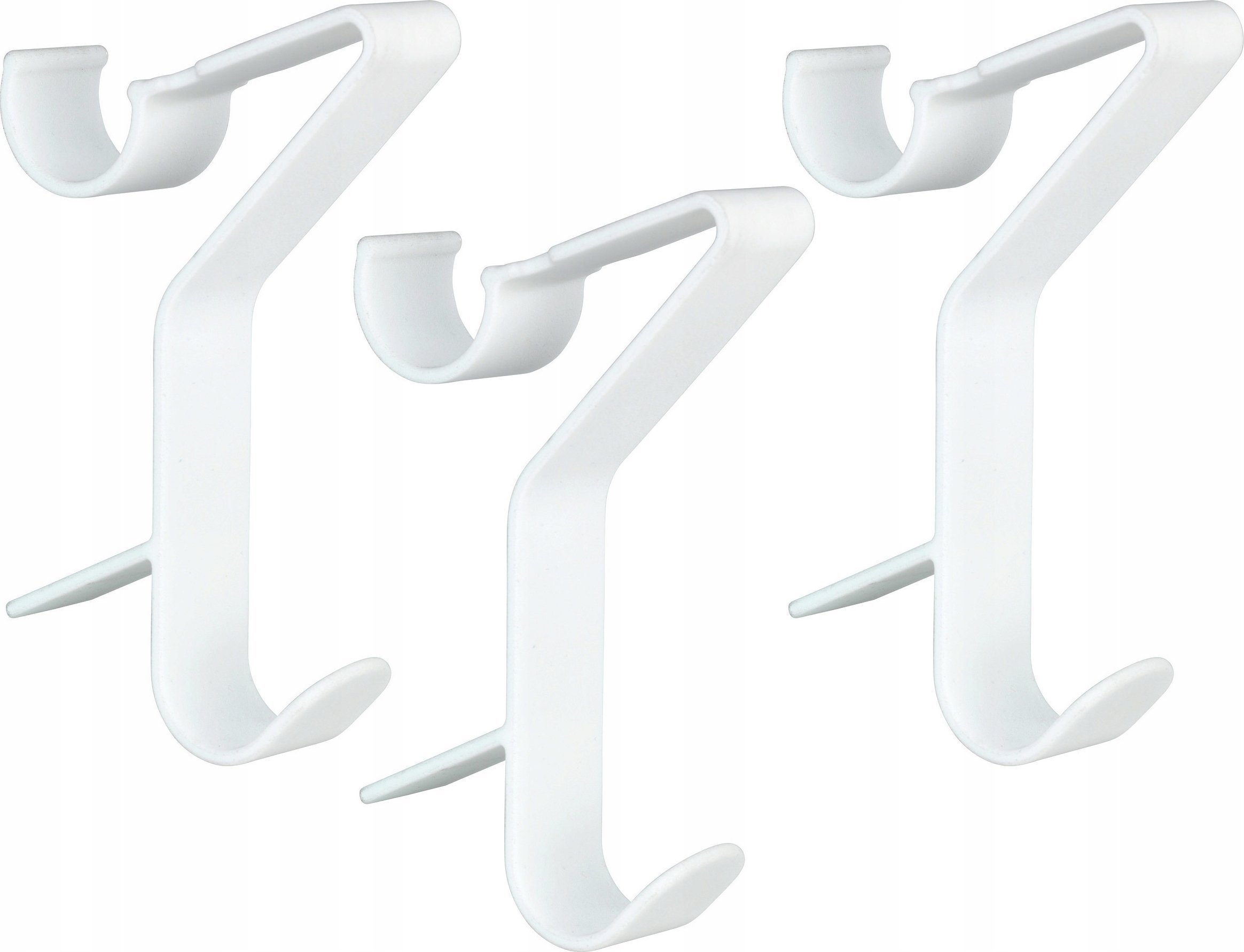 Neo Zestaw 3 wieszaków łazienkowych Flexi mocowanych do grzejnika rurkowego, białe, z tworzywa sztucznego, stabilne mocowanie, WENKO