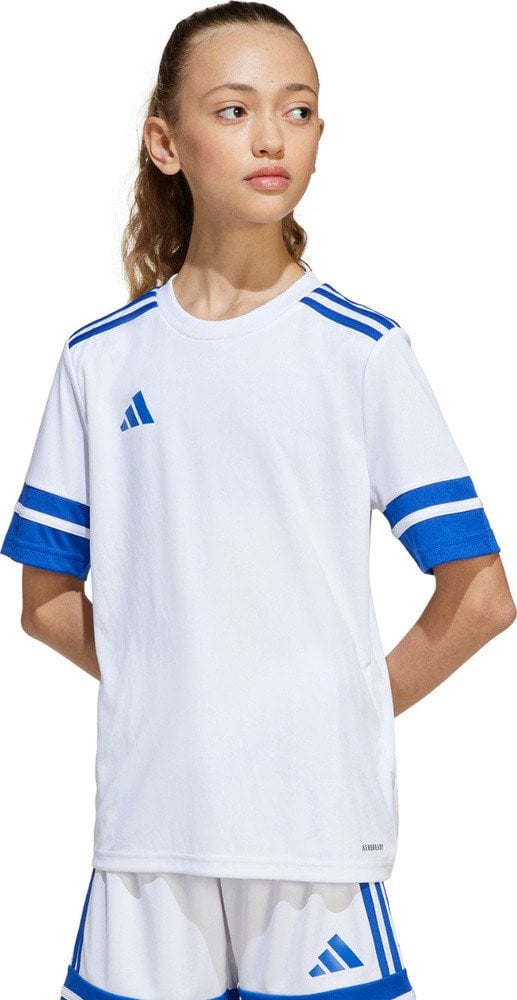 Koszulka dla dzieci adidas Squadra 25 biało-niebieska JJ0060 164cm