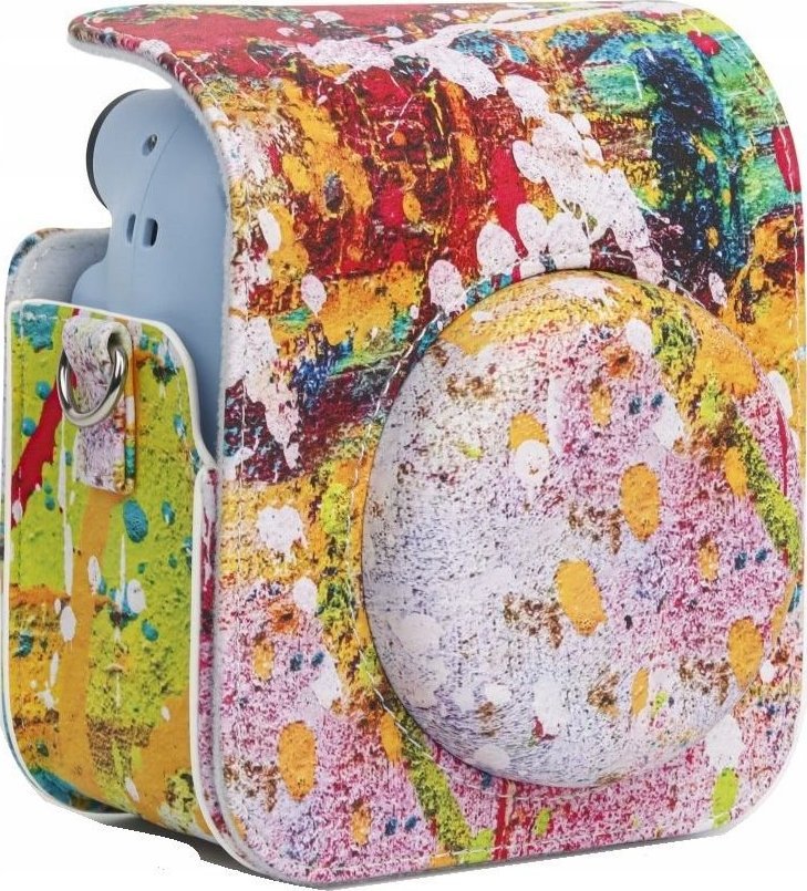 Pokrowiec LoveInstant Futerał Etui Pokrowiec Do Fujifilm Instax Mini 12 / Kolorowe Plamki
