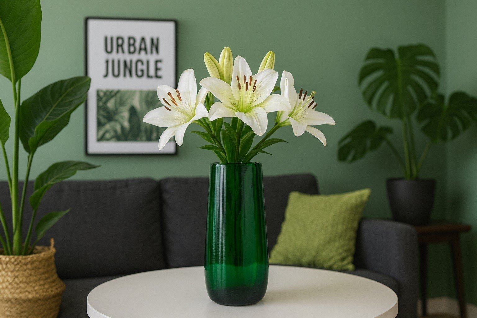 Wazon szklany 37 cm zielony Asa Glass