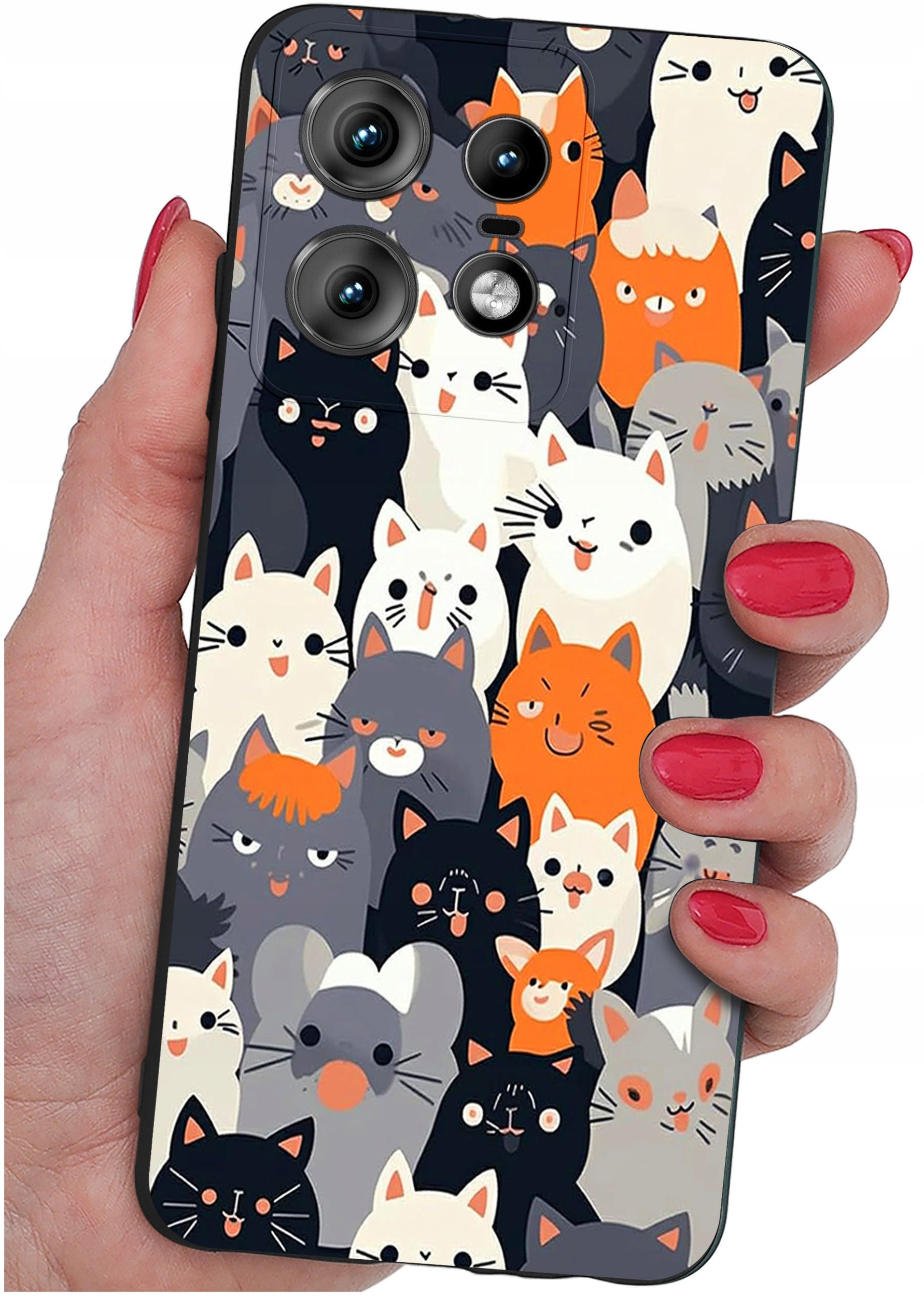 Etui do Motorola Moto EDGE 50 Pro WZORY |SILIKONOWE MATT CASE