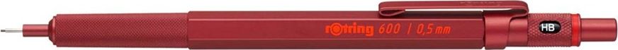 Rotring ołówek automatyczny 600 HB 0.5 mm metallic red