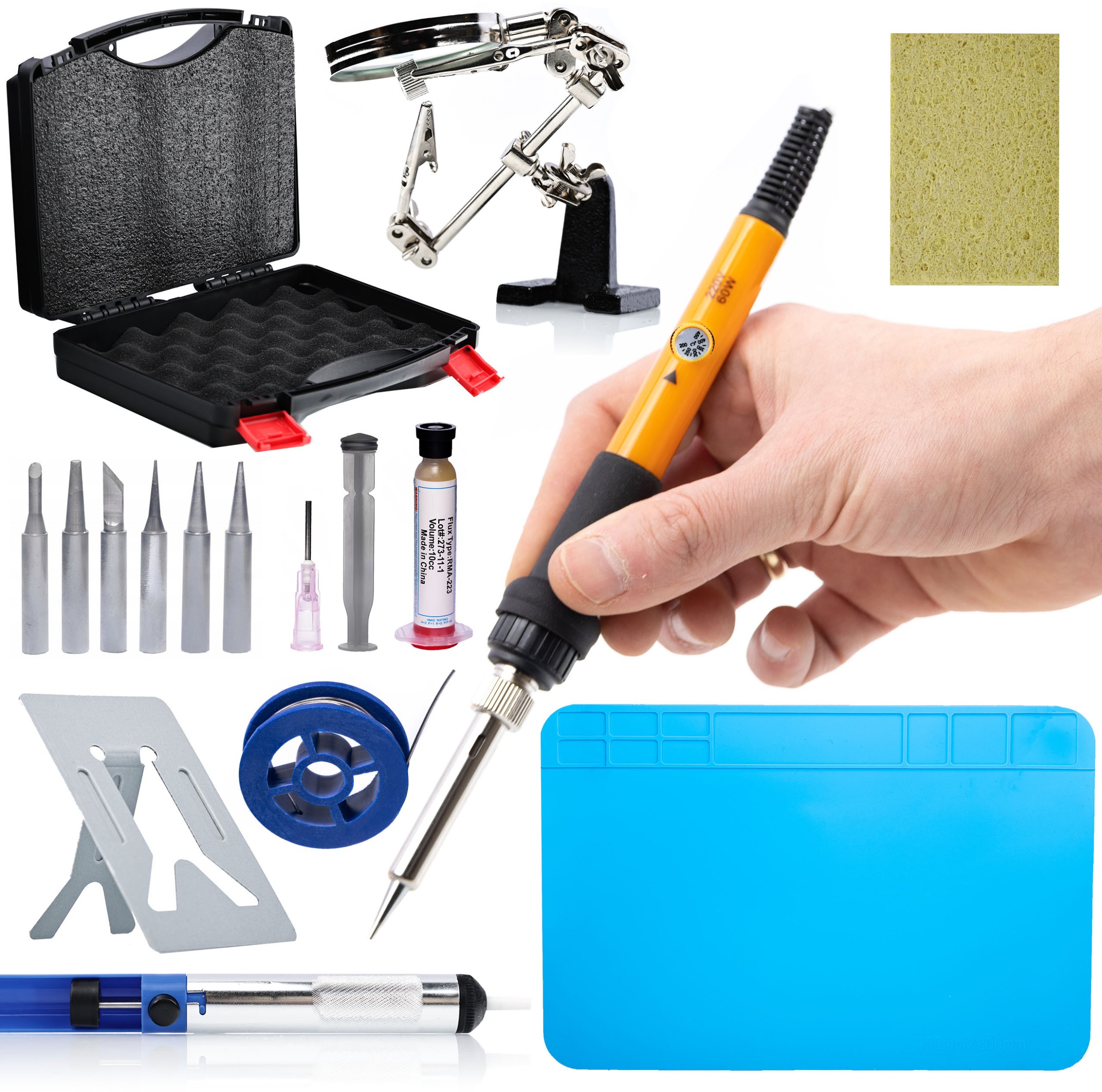 LUTOWNICA KOLBOWA 60W MATA CYNA ODSYSACZ TRZECIA RĘKA GĄBKA TOPNIK WALIZKA