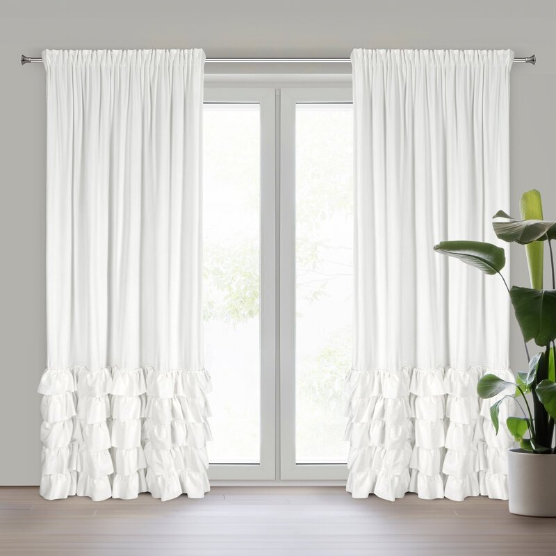 Eurofirany ZASŁONA GOTOWA CARLI NA TAŚMIE 140 X 250 CM BIAŁY