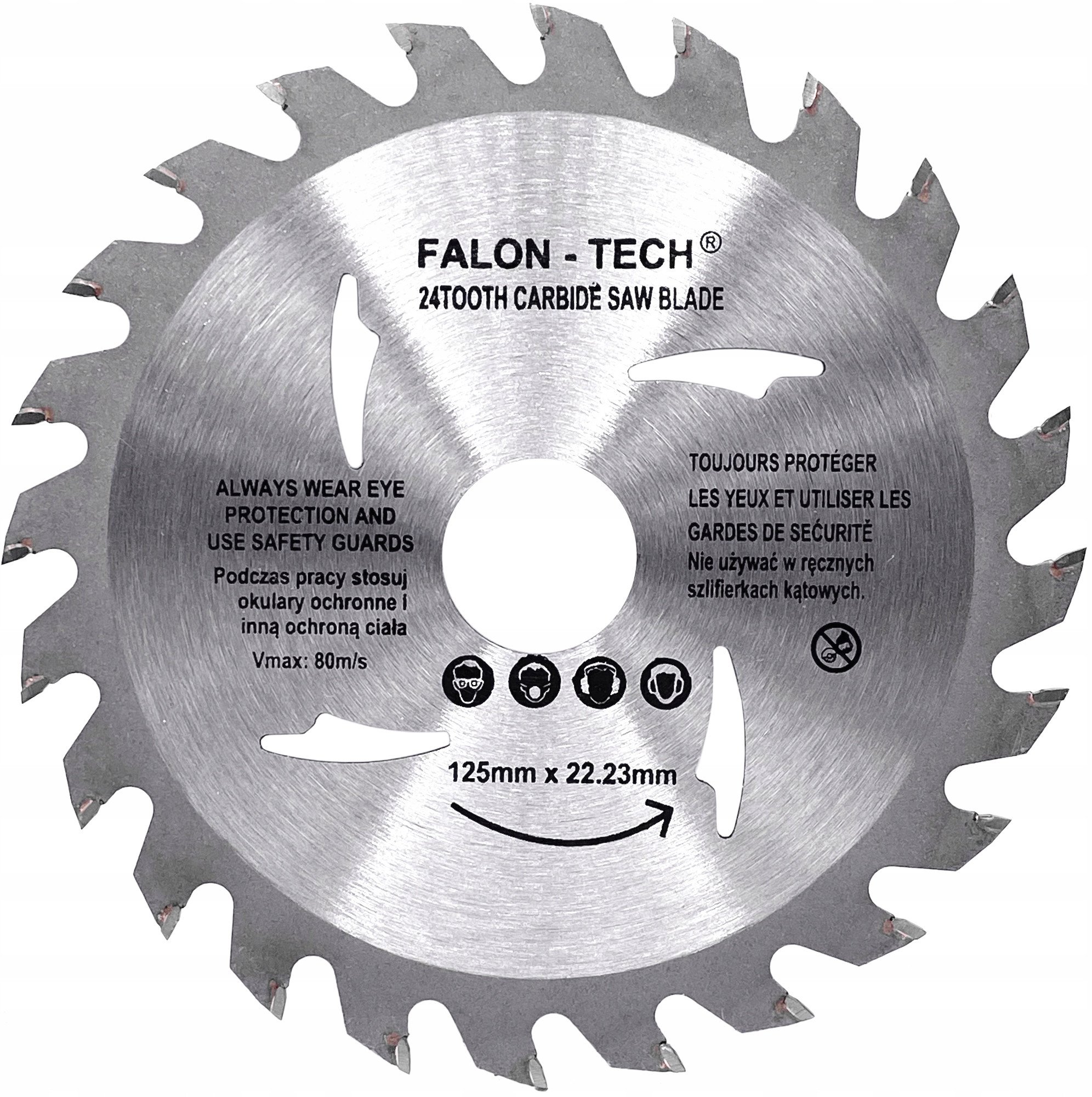 TARCZA PIŁA DO DREWNA 125 mm x 22,2 TARCZA WIDIOWA NA SZLIFIERKĘ 24 ZĘBY