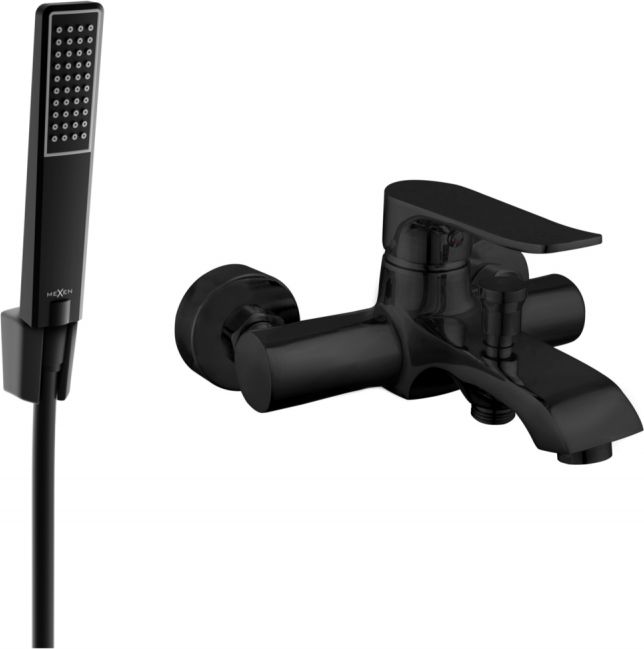 Mexen Mexen Pecos R72 bateria wannowa z zestawem prysznicowym, czarna - 7273R72-70