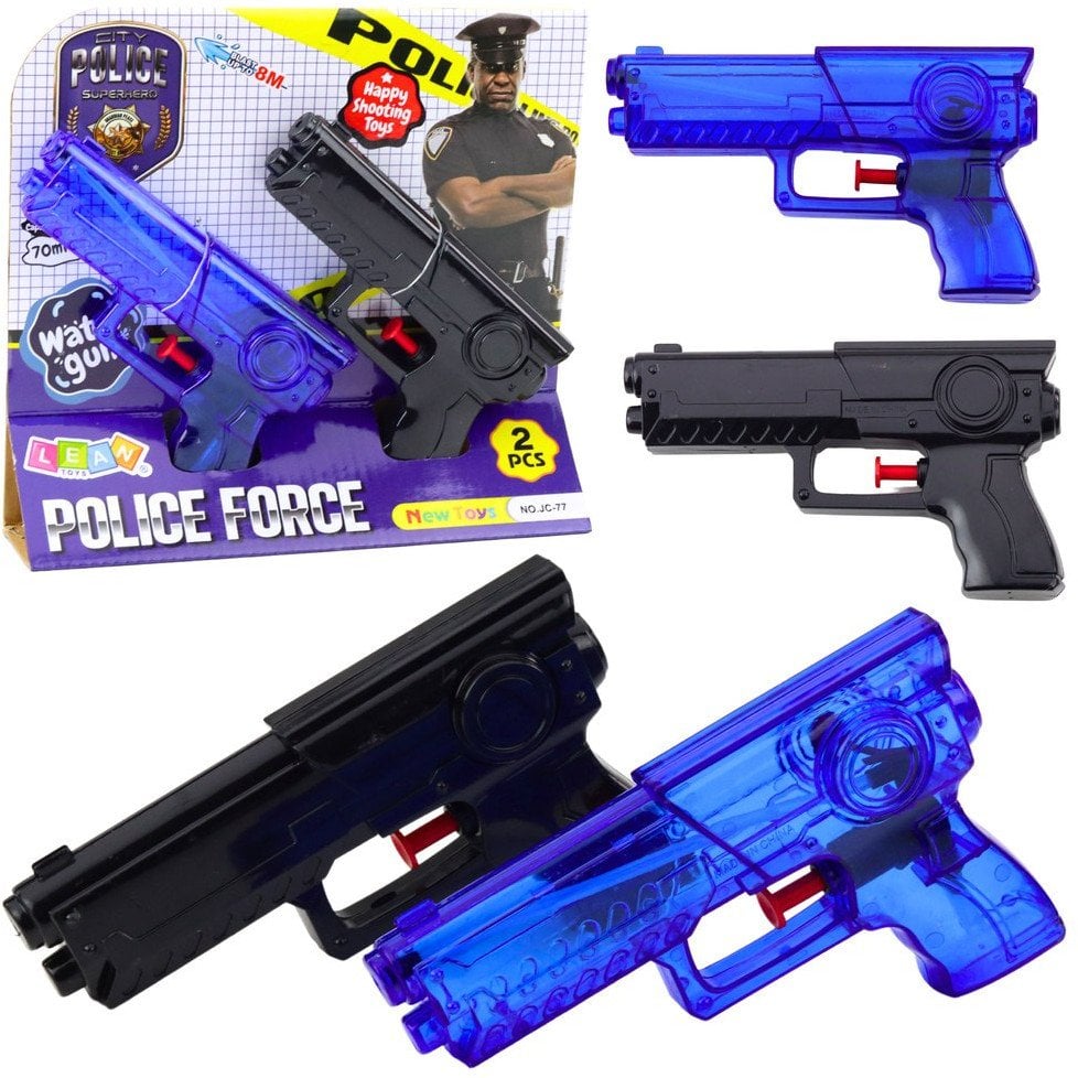Zestaw Pistolety Na Wodę Policyjne Niebieski Czarny 2szt