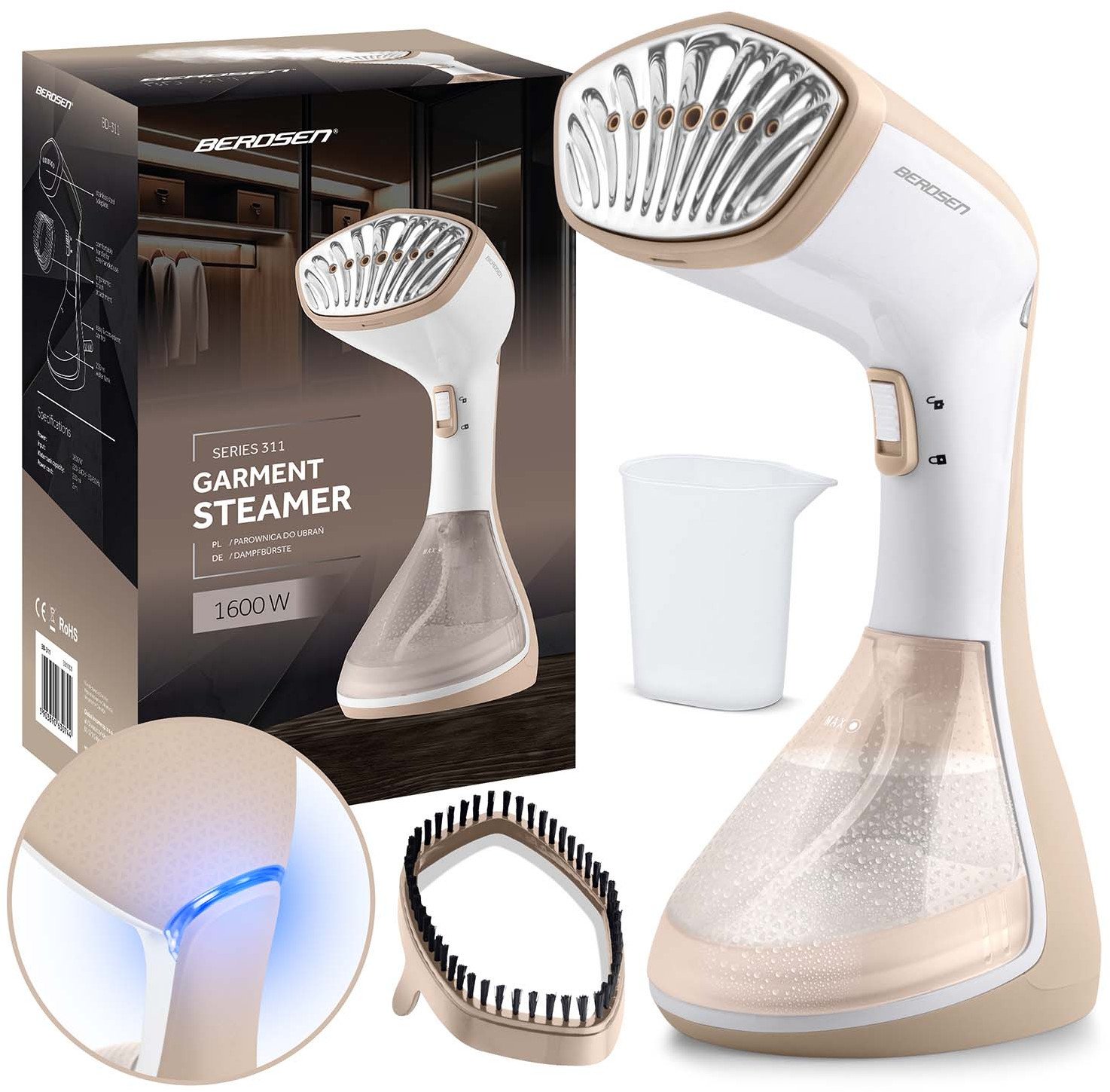 Parownica do ubrań 1600 W steamer Berdsen BD-311