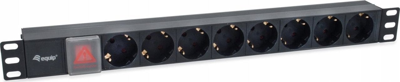 Equip Equip Steckdosenleiste 19"(1HE)8fach IEC C14 1,8m Schalt. sw