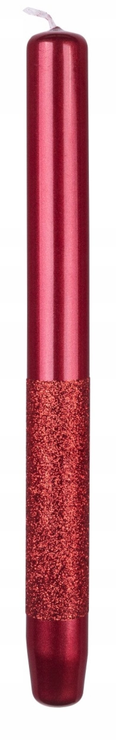 Donau Home Świeca stołowa Onyx, 22x250mm, 4 szt., czerwony