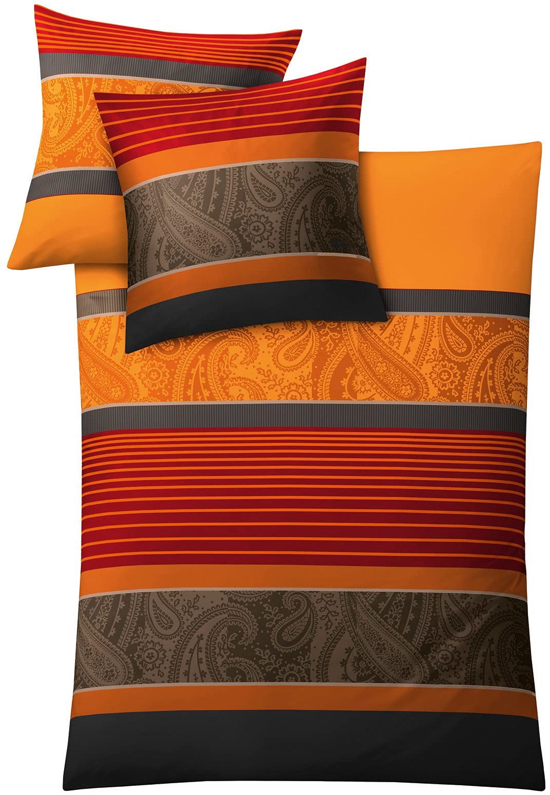 KLEINE WOLKE Pościel Cambridge Chili 155x220/80x80