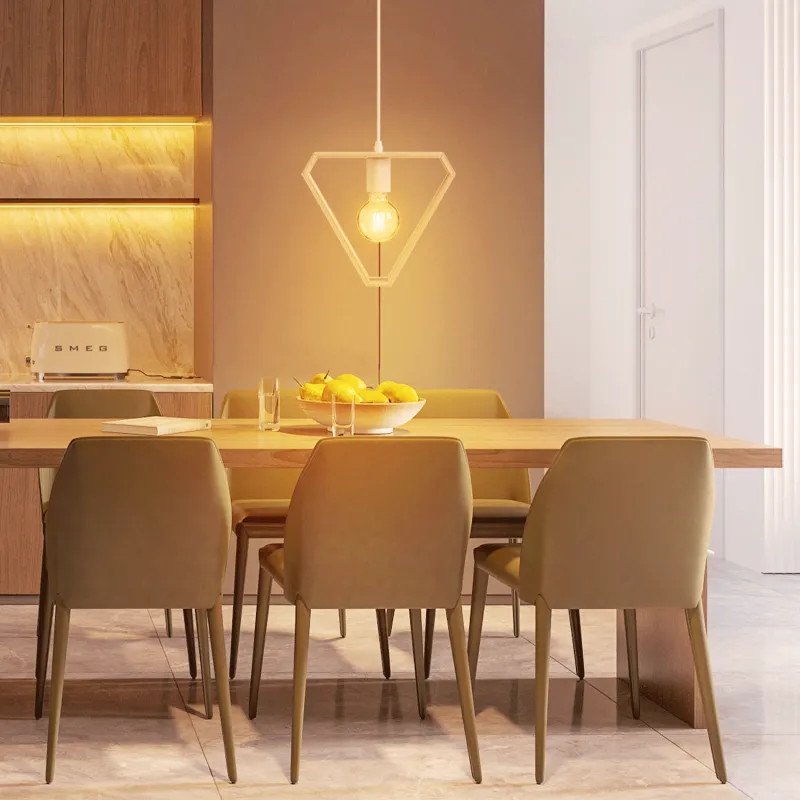 Lampa wisząca Aigostar Drewniana Lampa Wisząca Bez Źródła Światła E27 Drewniana Lampa Wisząca Bez Źródła Światła E27