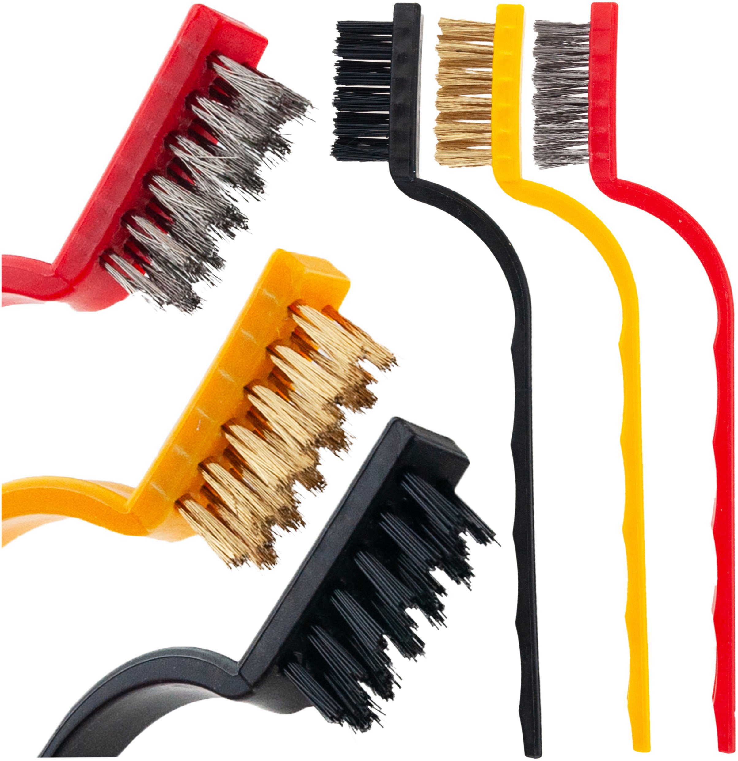 TG77582 ZESTAW SZCZOTEK DRUCIANYCH SZCZOTKI STALOWA NYLONOWA MOSIĘŻNA 3 SZTUKI