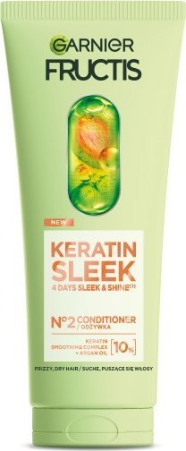 Garnier Fructis Keratin Sleek odżywka do włosów suchych i puszących się 200ml