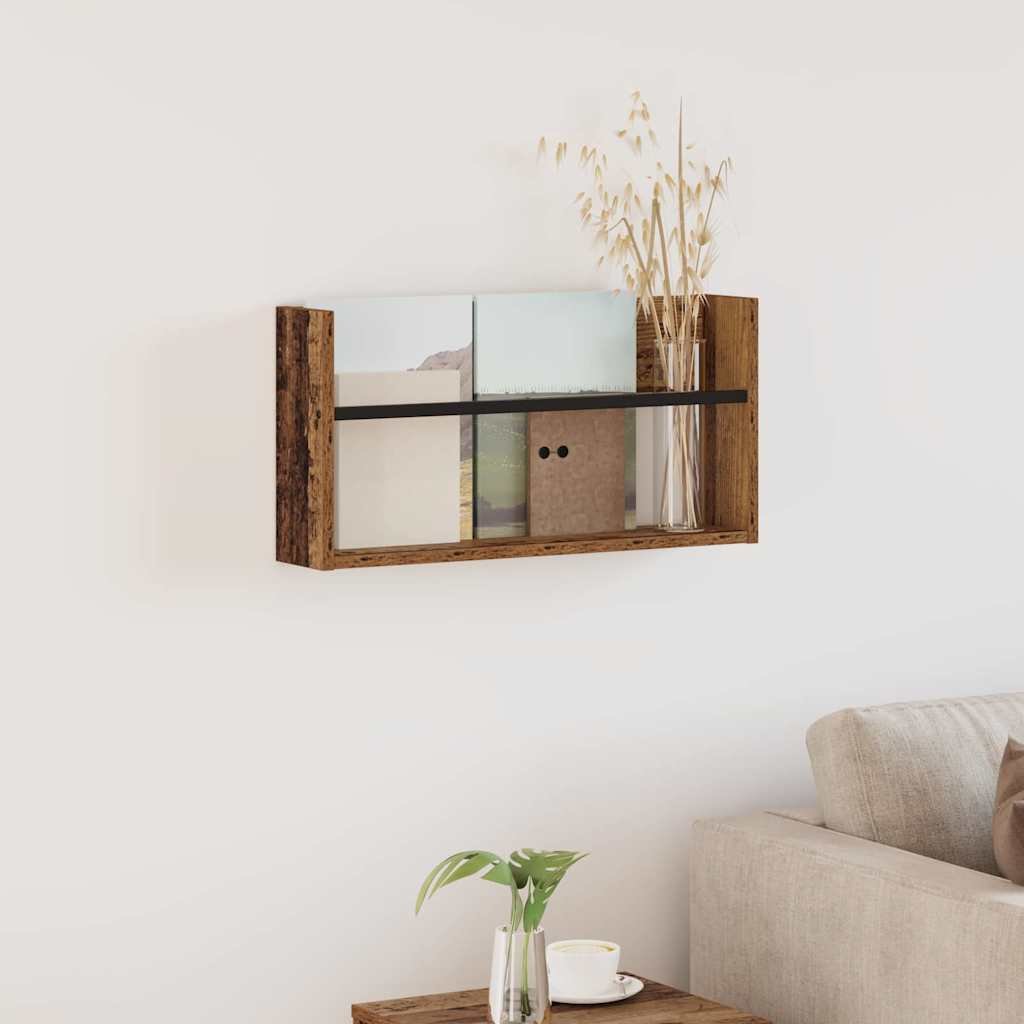 vidaXL Regał na gazety z półką w stylu vintage 60 x 12 x 30 cm