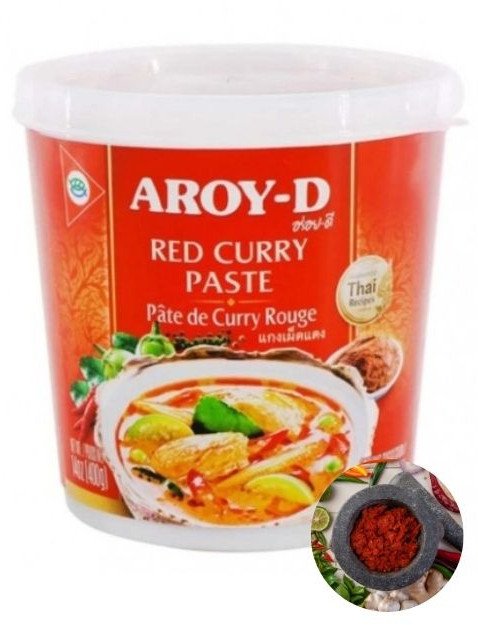 Pasta curry czerwona red przyprawa marynata paste aroy-d 400g