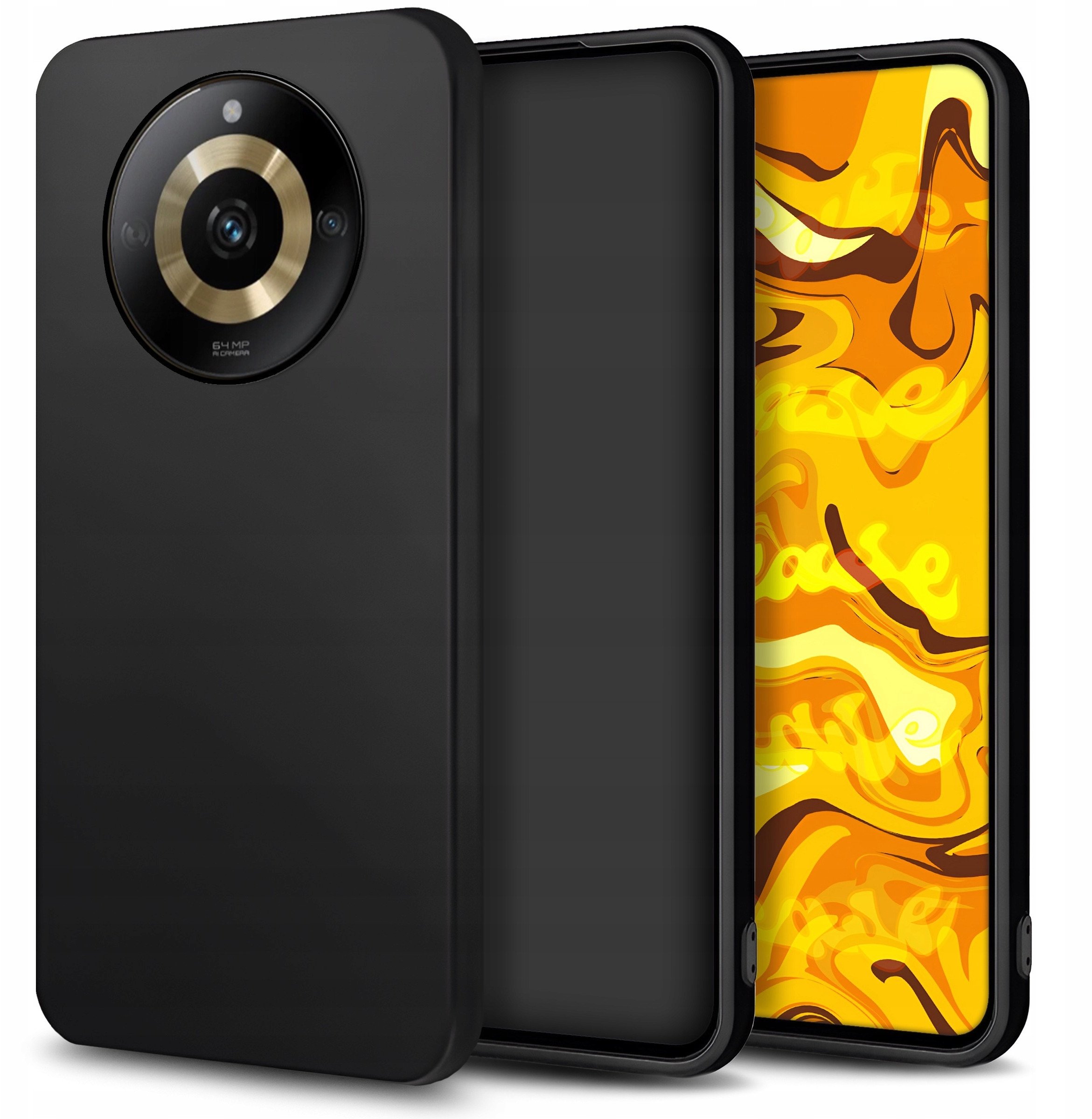 ETUI DO REALME 11 RMX3751 GUMOWE OBUDOWA CZARNE MATOWE SILIKON POKROWIEC