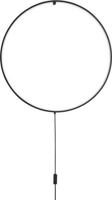 Kinkiet Luces Exclusivas Ścienna LAMPA pierścień CHINU LE41607 Luces Exclusivas okrąga OPRAWA kinkiet LED 18W 3000K metalowy czarny