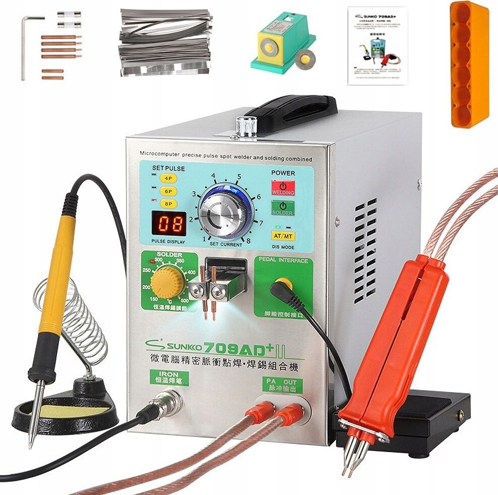 Techrebal ZESTAW SPAWARKA ZGRZEWARKA IMPULSOWA SUNKKO 709AD+