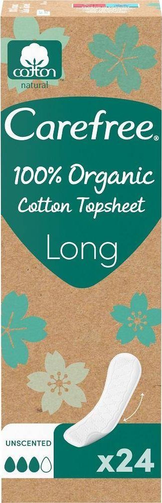 Carefree Organic Cotton Long wkładki higieniczne 24szt